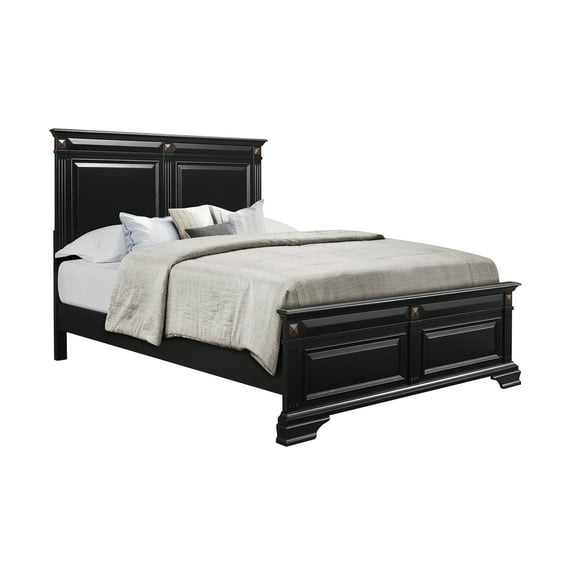 Global Furniture USA Carter Antique Black Wood King Bed