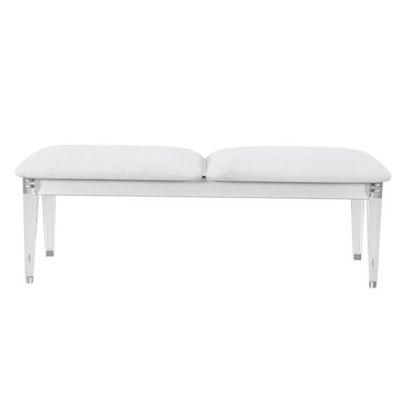 Global Furniture USA Apollo Contemporary Cushioned Bench Gray