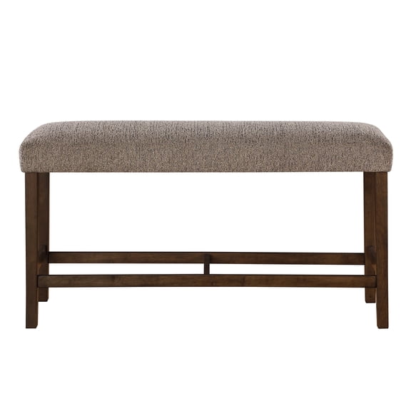 Global Furniture USA D4355 Brown Modern Dining Bench Upholstered in Rich Brown Fabric