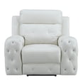 thumbnail image 1 of 34" x 43" Blanche White Modern Style Power Recliner, 1 of 5