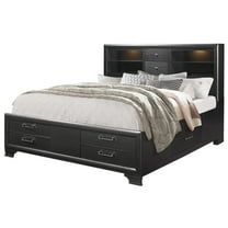 Global Furniture USA Jordyn Contemporary Wood Gray King Storage Bed
