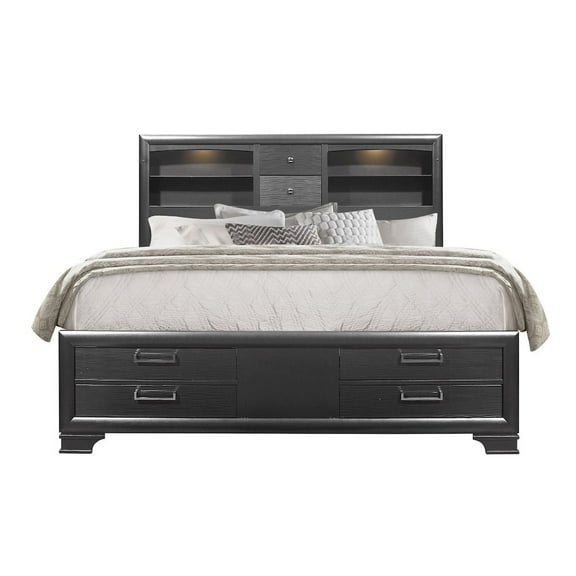 Global Furniture USA Jordyn Textured Grey Full Storage Bed