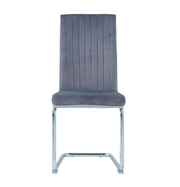 D4957 2 GREY DINING CHAIRS
