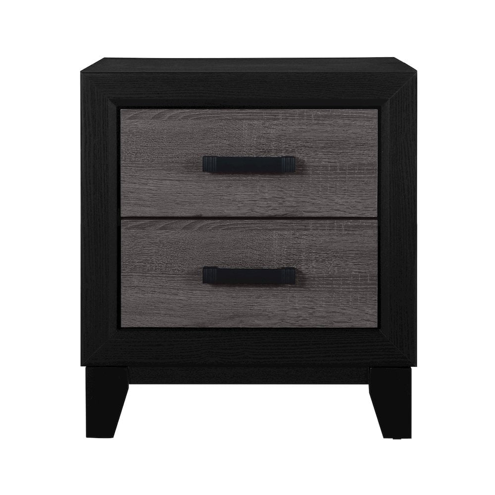 Global Furniture USA Lisbon Grey/Black Nightstand, 1 Pack