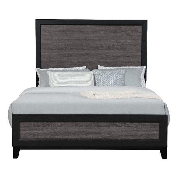 LISBON GREY AND BLACK FULL BED