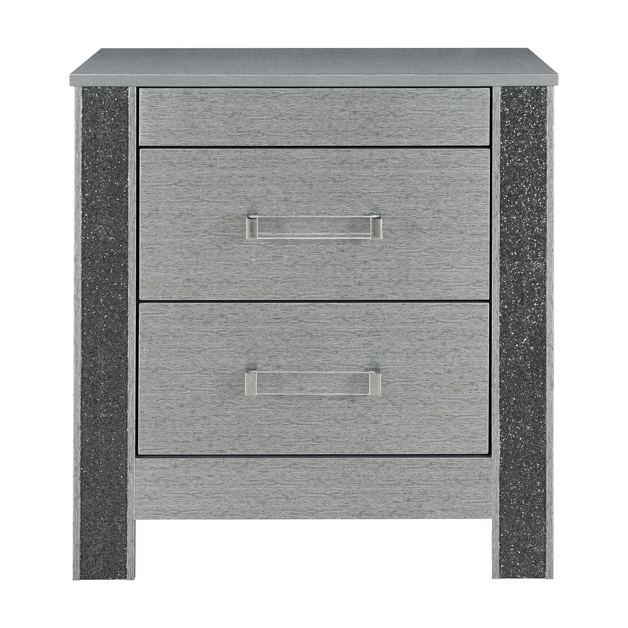 Global Furniture USA Logan Contemporary Silver Nightstand, 1 Count
