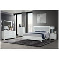 thumbnail image 1 of Global Furniture USA Luccia White Wood Full Bed Set with LED, 1 of 8
