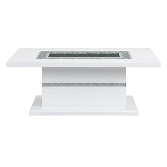 Global Furniture USA MONACO-CNS-WHT-TOP & BASE Monaco White Console Table with Top & Base
