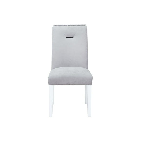Global Furniture USA Monaco Grey/White Dining Chair Kit Of 2
