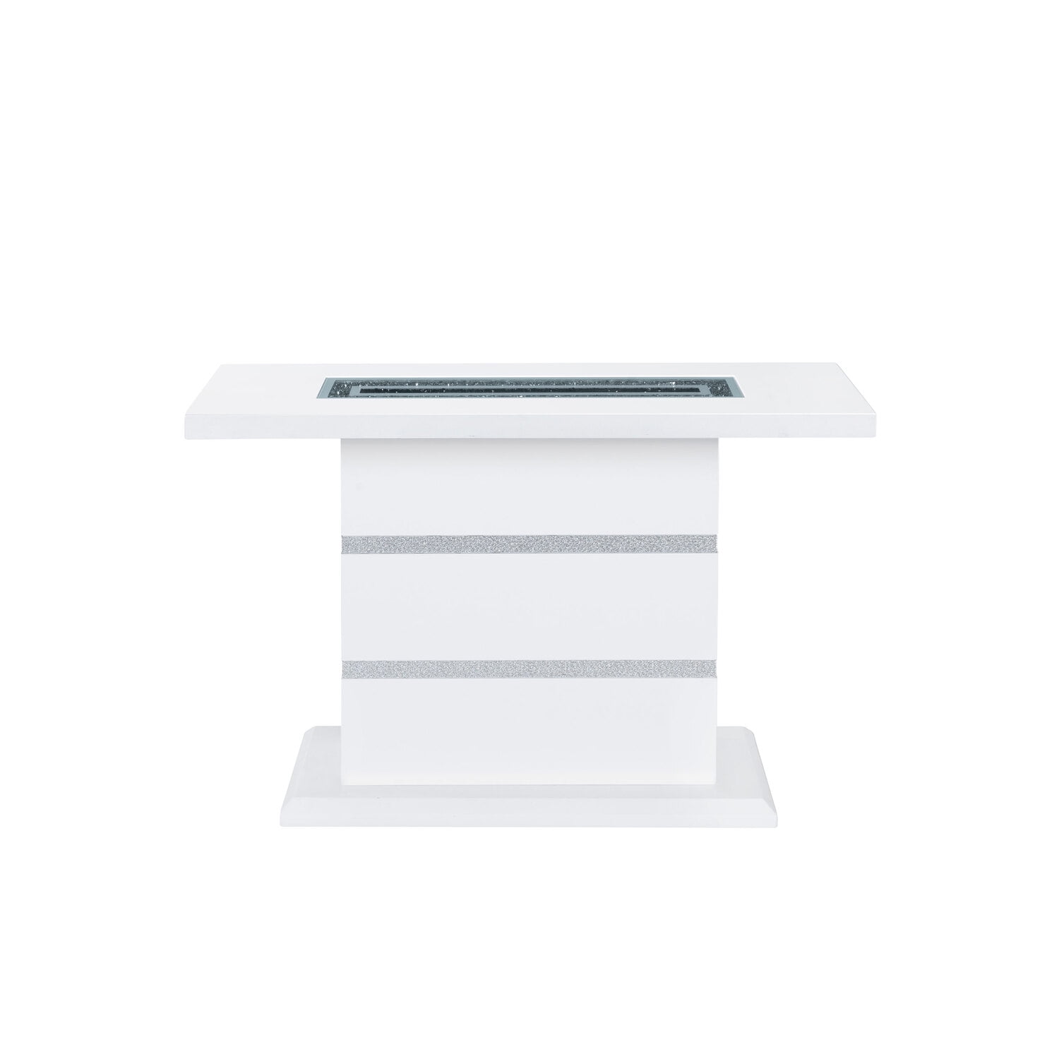 Global Furniture USA Monaco High Gloss Wood White Console Table