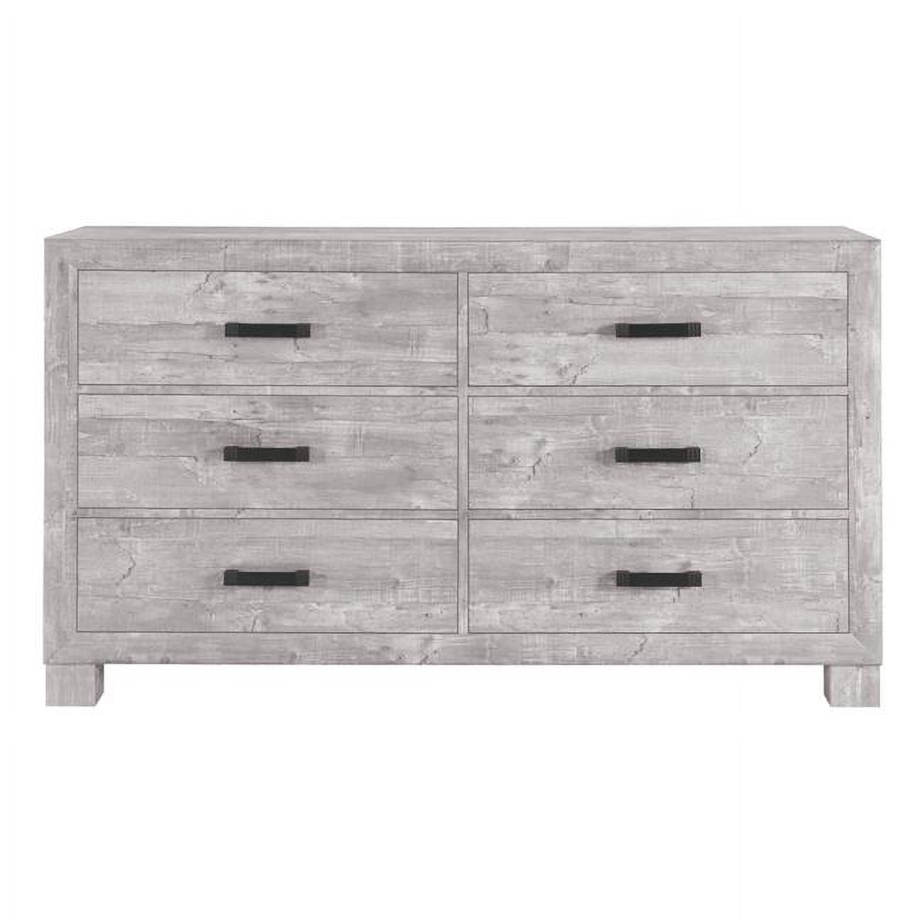 Nolan 59" Light Grey Farmhouse Wood Dresser
