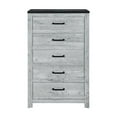 thumbnail image 1 of Global Furniture USA Ozark Wooden Rustic Gray Wash 5-Drawer Chest, 1 of 2