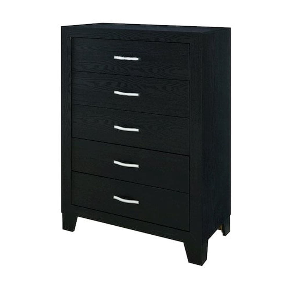 Global Furniture USA Reid Black Wood 5-Drawer Chest