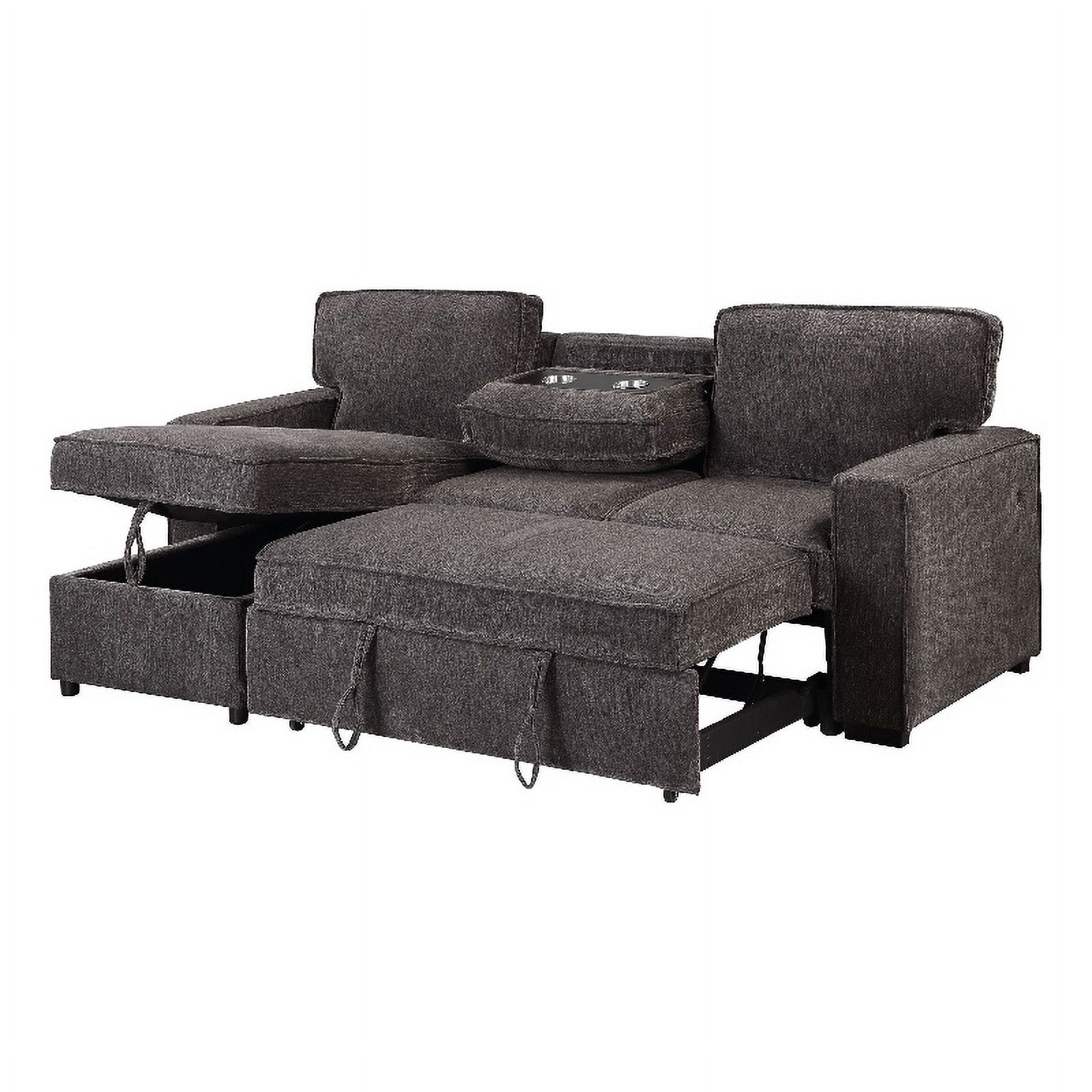 Global Furniture USA U0203 Dark Gray Pull Out Sofa Bed