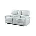 thumbnail image 1 of Global Furniture USA U1790 Light Grey Power Console Reclining Loveseat, 1 of 4