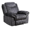 thumbnail image 1 of Global Furniture USA U2200 Domino Faux Leather Gray/Black Power Recliner, 1 of 3