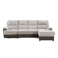 thumbnail image 1 of U3822 BEIGE/BROWN SECTIONAL WITH PO AND USB, 1 of 4
