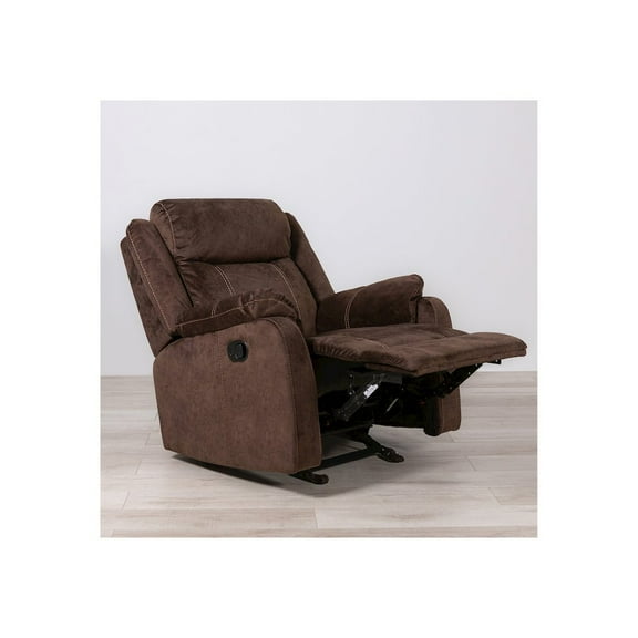 Global Furniture USA U7303C Brown Microfiber Glider Recliner