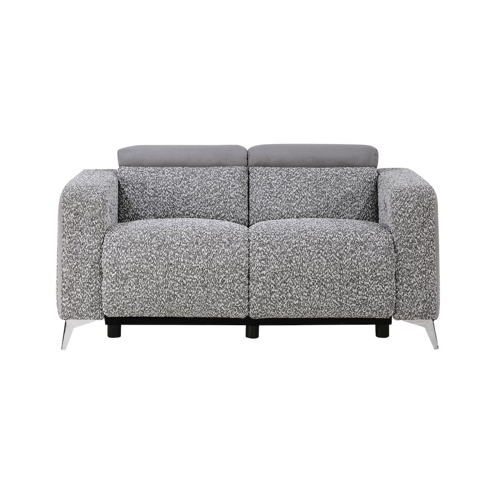 Global Furniture USA U8521 Two-Tone Gray Fabric 36 Power Reclining Loveseat