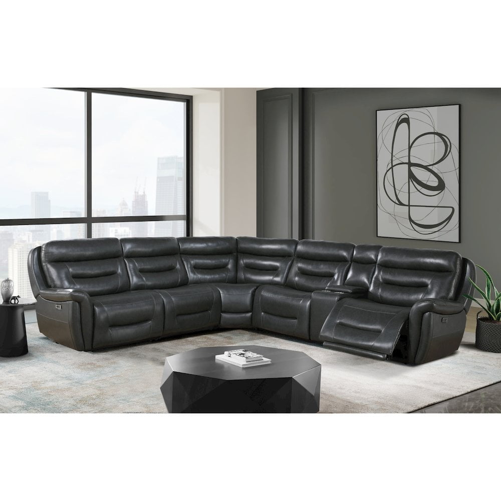 Global Furniture USA U8522 Blanche Fabric Charcoal Sectional
