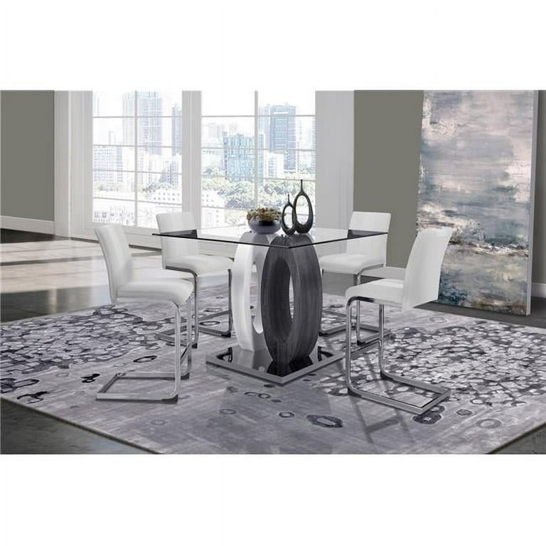 Global Furniture USA White Bar Stool Set of 3