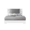 thumbnail image 1 of Global Furniture USA Ylime White High Gloss Marble Queen Bed with LED, 1 of 4