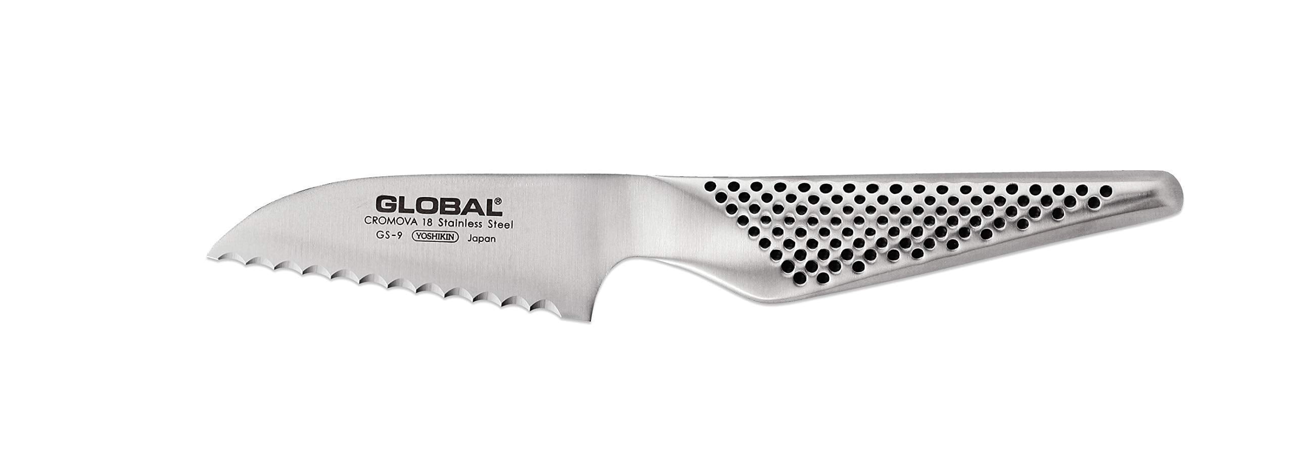 Global GS-9-3 inch, 8cm Serrated Tomato Knife, 3", Silver