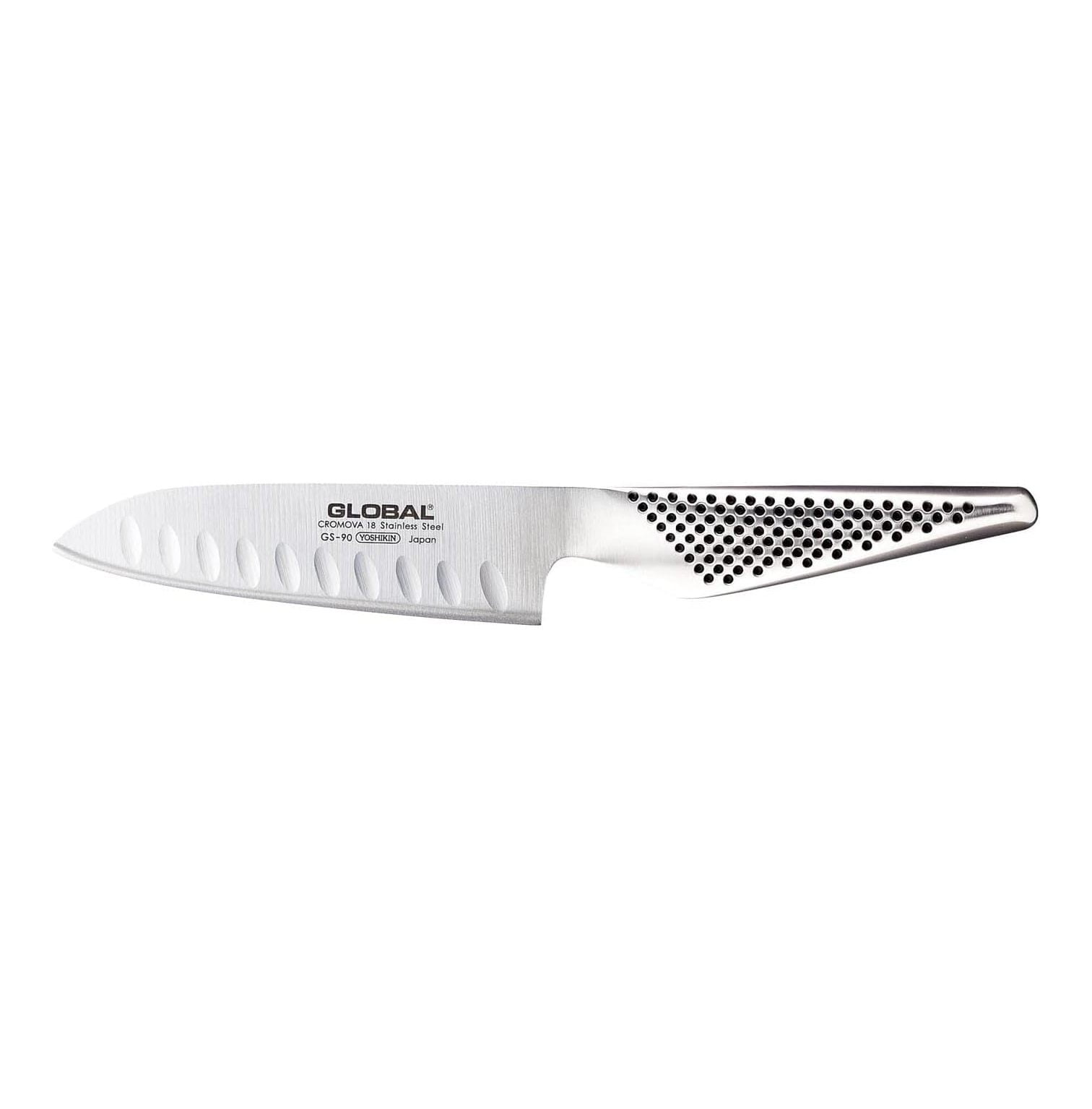 Global 5.12" Stainless Steel Hollow Ground Santoku Knife