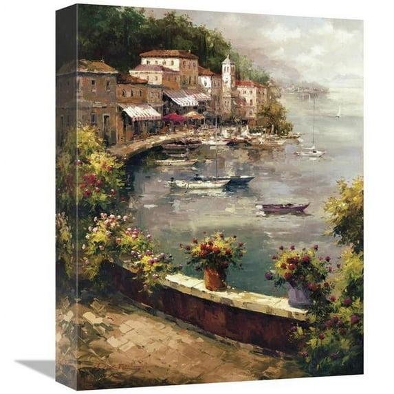 Global Gallery 12 x 16 in. Italian Harbor Art Print - Peter Bell