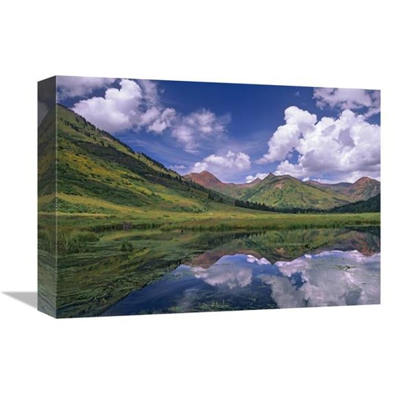 Global Gallery 12 x 16 in. Ruby Range Reflected in Lake Gunnison National Forest - Colorado Art Print - Tim Fitzharris
