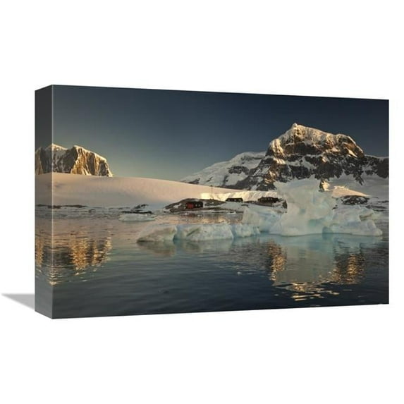 Global Gallery 12 x 18 in. Museum - An Old English Military Base - At Sunset - Port Lockroy - Wiencke Island - Antarctic Peninsula - Antarctica Art Print - Colin Monteath