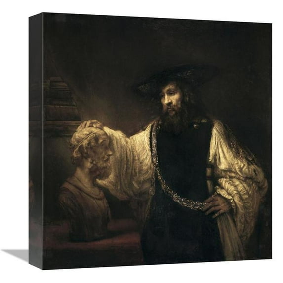 Global Gallery Aristotle with a Bust of Homer Art Print - Rembrandt Van Rijn - 16in.