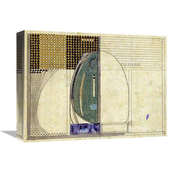 Global Gallery 16 in. Design - 1916 for W.J Bassett-Lowke Esq Art Print - Charles Rennie Mackintosh