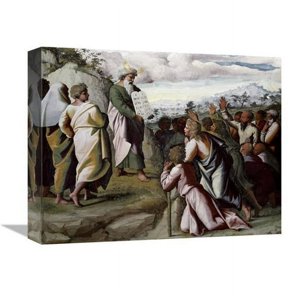 Global Gallery  16 in. Moses Presenting the Ten Commandments Art Print - Raphael