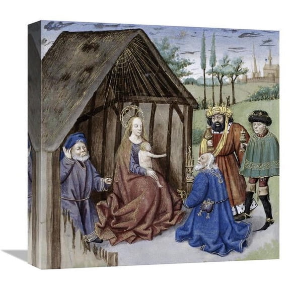 Global Gallery Nativity with Three Kings Art Print - Ludolf of Saxony