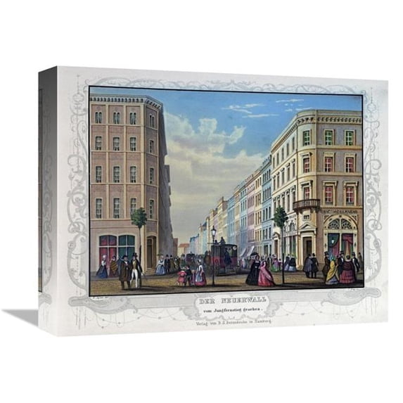 Global Gallery 16 in. Neuer Wall Seen from Jungfernsteig Art Print - James Gray