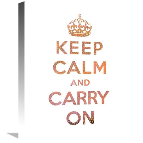 Global Gallery  16 x 20 in. Keep Calm & Carry on - Texture IV Art Print - The British Ministry of Information