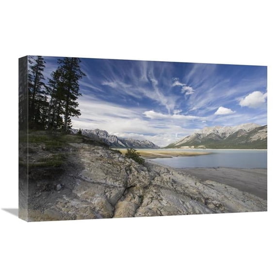 Global Gallery 16 x 24 in. Abraham Lake Created By Bighorn Dam on the North Saskatchewan River - Jasper National Park - Alberta - Canada Art Print - Matthias Breiter