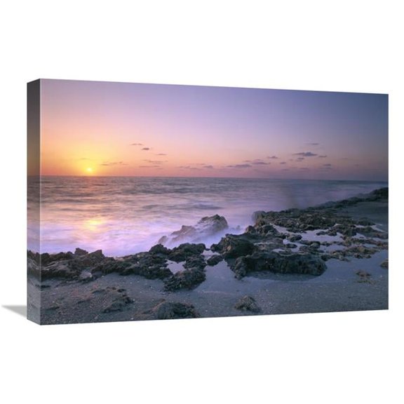Global Gallery  16 x 24 in. Blowing Rocks Preserve At Sunset - Jupiter Island - Eastern Florida Art Print - Tim Fitzharris