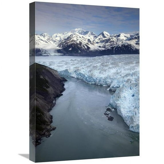 Global Gallery 16 x 24 in. Hubbard Glacier Encroaching on Gilbert Point - Wrangell-St. Elias National Park - Alaska Art Print - Matthias Breiter