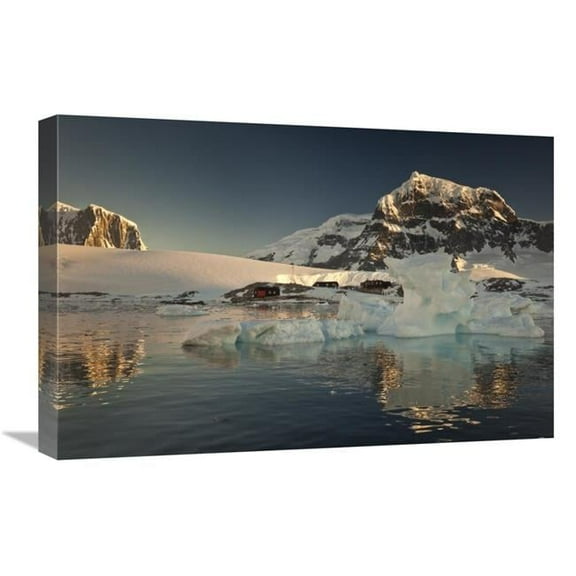 Global Gallery 16 x 24 in. Museum - An Old English Military Base - At Sunset - Port Lockroy - Wiencke Island - Antarctic Peninsula - Antarctica Art Print - Colin Monteath