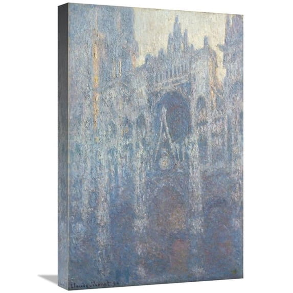 Global Gallery 16 x 24 in. The Portal of Rouen Cathedral in Morning Light Art Print