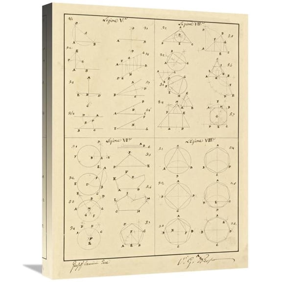 Global Gallery  18 x 24 in. Plate 2 for Elements of Civil Architecture - CA. 1818-1850 Art Print - Giuseppe Vannini