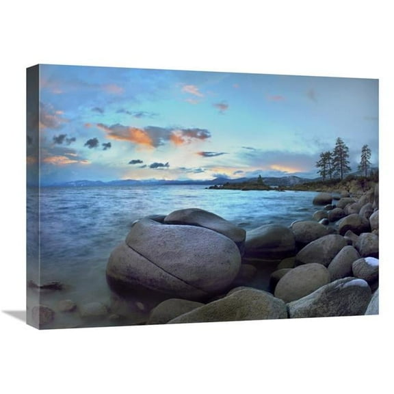 Global Gallery  18 x 24 in. Rocky Shoreline Along Hidden Beach - Lake Tahoe - Nevada Art Print - Tim Fitzharris