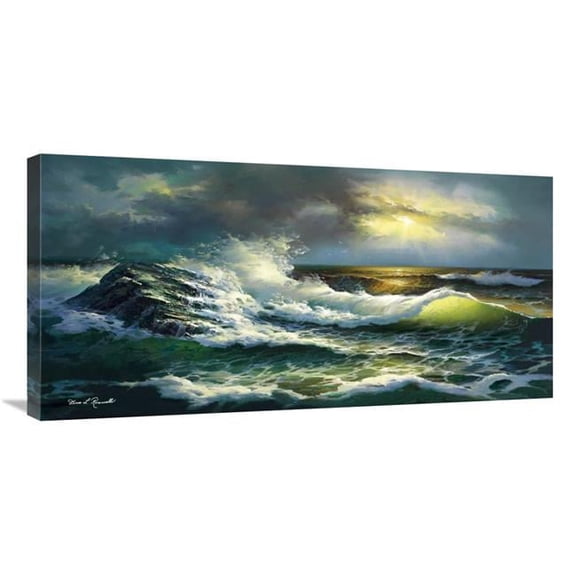 Global Gallery  18 x 36 in. Ocean Waves Art Print