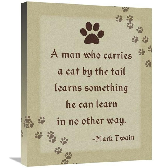 Global Gallery GCS-398809-2024-142 20 x 24 in. Mark Twain - Cat by the Tail Art Print - BG.Studio
