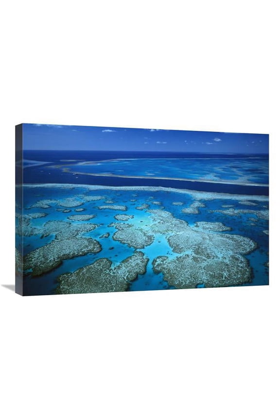 20 x 30 in. Deep Channel Separating Hardy Reef From Hook Reef - Great Barrier Reef Marine Park - World Heritage Site - Queensland - Australia Art Print - Jean-Paul Ferrero