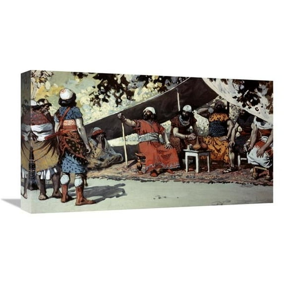 Global Gallery 22 in. Ben-Hadad & the Kings Drinking in the Tent Art Print - James Tissot
