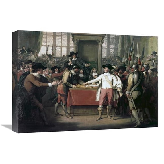 Global Gallery 22 in. Cromwell Dissolving the Long Parliament Art Print - Benjamin West
