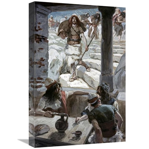 Global Gallery  22 in. David Returns to Achish Art Print - James Tissot
